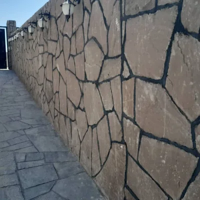 نمونه کار سنگ ورقه ای لاشه ای بعد از اجرا