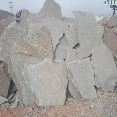 سنگ ورقه ای لاشه طوسی ساده