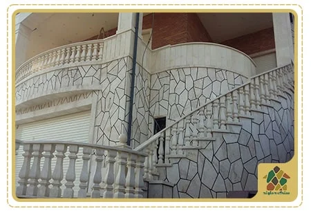 سنگ لاشه ورقه ای سفید آتشکوه